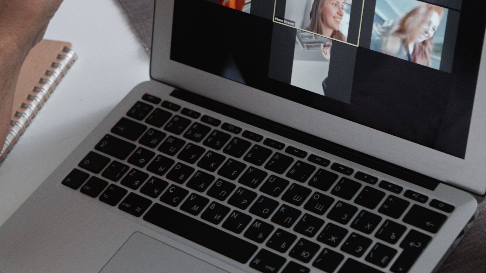 A group of people from different countries on a laptop video call
